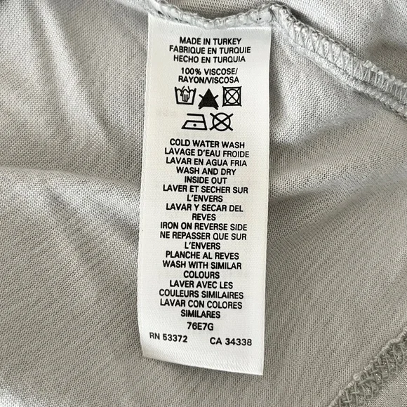 French Connection Mod Silver Halter Glam Boho Blouse w/ Beaded Detail – Medium - Picture 10 of 11